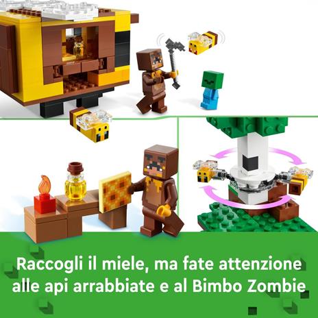 LEGO Minecraft 21241 Il Cottage dellApe, Modellino da Costruire Fattoria con Animali Giocattolo, Idee Regalo di Compleanno - 6