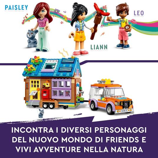 LEGO Friends 41735 Casetta Mobile Roulotte con Macchina Giocattolo Mini Bamboline Leo e Liann Giochi per Bambini Idea Regalo - 4