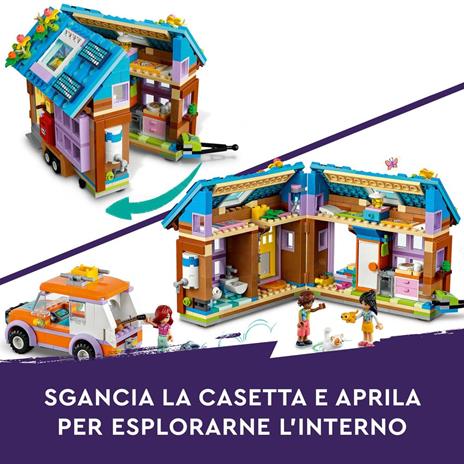 LEGO Friends 41735 Casetta Mobile Roulotte con Macchina Giocattolo Mini Bamboline Leo e Liann Giochi per Bambini Idea Regalo - 7