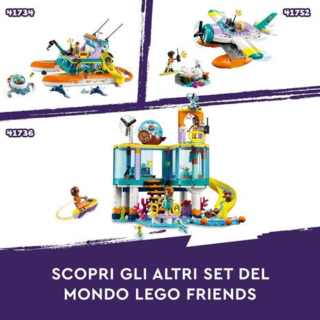 LEGO Friends 41736 Centro di Soccorso Marino, Set Veterinario Giocattolo per la Cura degli Animali, Giochi per Bambini 7+ - 6