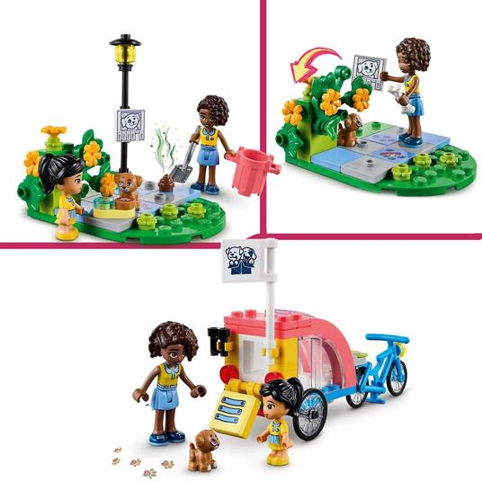 LEGO Friends 41738 Bici di Soccorso dei Cani, Giochi per Bambini con Animale Giocattolo e 2 Mini Bamboline, Idee Regalo - 5
