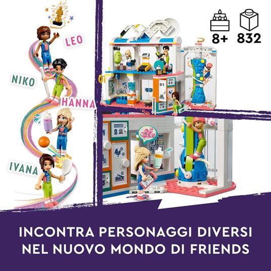 LEGO Friends 41744 Centro Sportivo, Gioco del Calcio, Basket, Tennis, Parete da Arrampicata e 4 Mini Bamboline per Bambini 8+ - 3
