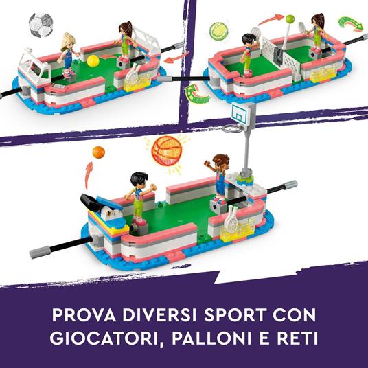 LEGO Friends 41744 Centro Sportivo, Gioco del Calcio, Basket, Tennis, Parete da Arrampicata e 4 Mini Bamboline per Bambini 8+ - 4