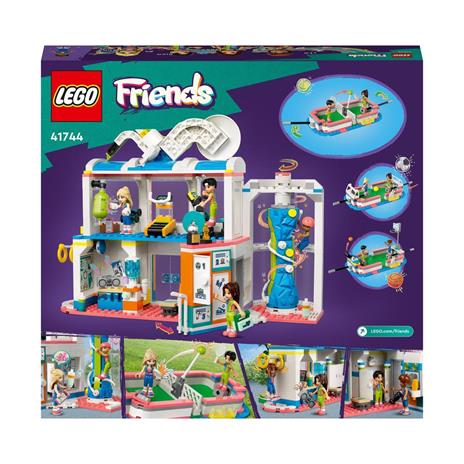 LEGO Friends 41744 Centro Sportivo, Gioco del Calcio, Basket, Tennis, Parete da Arrampicata e 4 Mini Bamboline per Bambini 8+ - 8