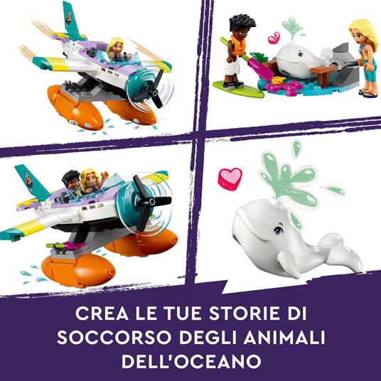 LEGO Friends 41752 Idrovolante di Salvataggio, Aereo Giocattolo Soccorso Animali con Balena e Mini Bamboline per Bambini 6+ - 5