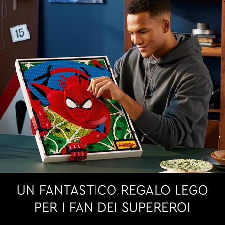 LEGO ART 31209 The Amazing Spider-Man Canvas 3D Costruibile Regalo per Adolescenti e Adulti Fan dei Fumetti e dei Supereroi - 6