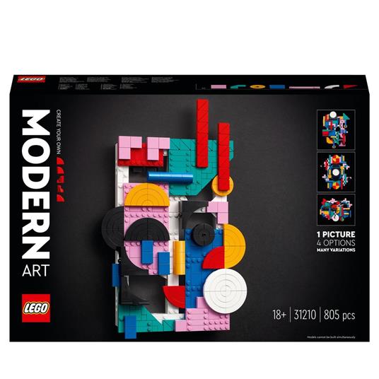 LEGO ART 31210 Arte Moderna Canvas Astratto da Costruire Hobby Creativi Adulti e Adolescenti Idea Regalo per Donne e Uomini
