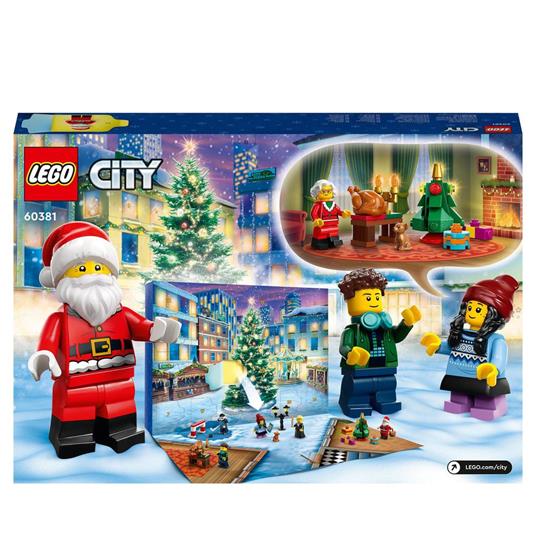 LEGO City 60381 Calendario dell'Avvento 2023 con 24 Regali, Babbo