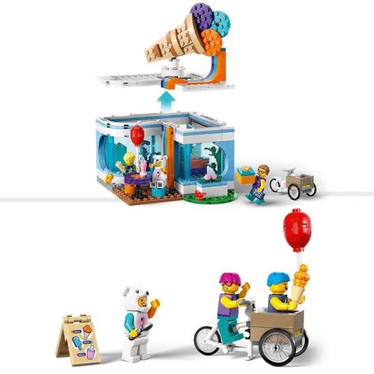 LEGO City 60363 Gelateria Giochi per Bambini 6+ anni con Carretto dei Gelati Giocattolo e 3 Minifigure Idea Regalo Set 2023 - 5