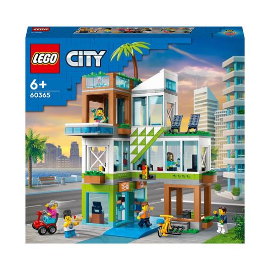 LEGO City 60365 Condomini Modular Building Set con Stanze Combinabili e 6 Minifigure Regalo Compleanno per Bambini 6+ Anni
