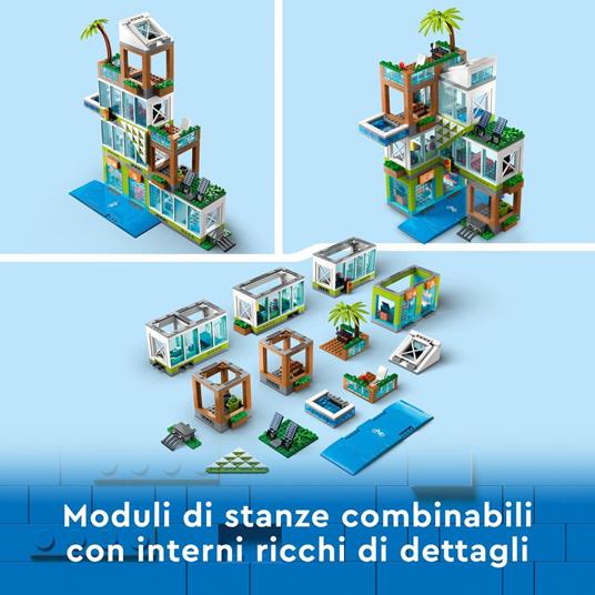 LEGO City 60365 Condomini Modular Building Set con Stanze Combinabili e 6 Minifigure Regalo Compleanno per Bambini 6+ Anni - 3