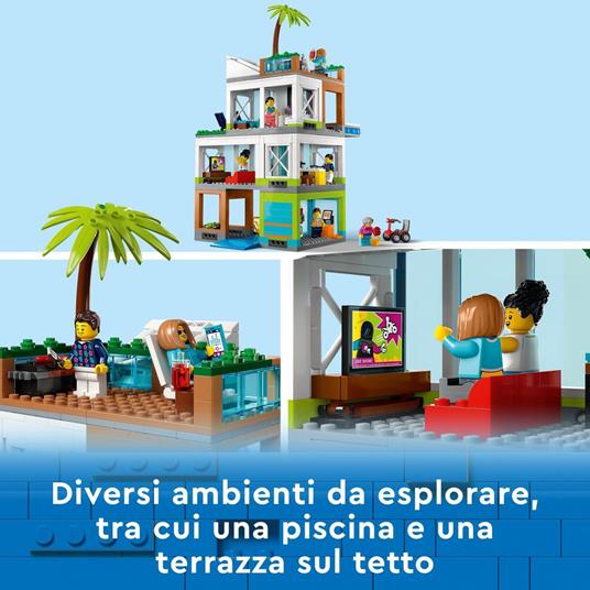 LEGO City 60365 Condomini Modular Building Set con Stanze Combinabili e 6 Minifigure Regalo Compleanno per Bambini 6+ Anni - 4