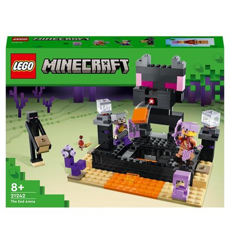 LEGO Minecraft 21242 The End Arena Playset da Battaglia con Lava Ender Drago Giocattolo e Enderman Giochi per Bambini 8+