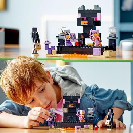 LEGO Minecraft 21242 The End Arena Playset da Battaglia con Lava Ender Drago Giocattolo e Enderman Giochi per Bambini 8+ - 2