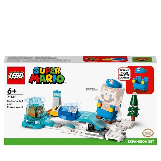 LEGO Super Mario 71415 Pack di Espansione Costume di Mario Ghiaccio e Mondo Ghiacciato, Modellino da Costruire con Tuta