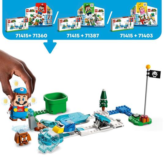 LEGO Super Mario 71415 Pack di Espansione Costume di Mario Ghiaccio e Mondo Ghiacciato, Modellino da Costruire con Tuta - 4