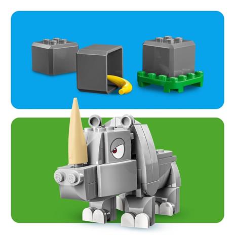 LEGO Super Mario 71420 Pack di Espansione Rambi il Rinoceronte, Figura Animale Giocattolo da Abbinare a uno Starter Pack - 6