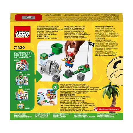 LEGO Super Mario 71420 Pack di Espansione Rambi il Rinoceronte, Figura Animale Giocattolo da Abbinare a uno Starter Pack - 9