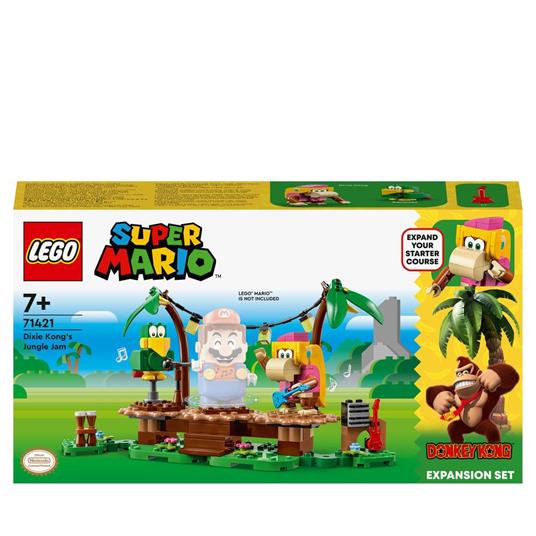 LEGO Super Mario 71421 Pack di Espansione Concerto nella Giungla di Dixie Kong con Figure di Dixie Kong e Pagal il Pappagallo