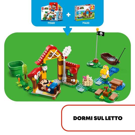 LEGO Super Mario 71422 Pack di Espansione Picnic alla Casa di Mario con Figura di Yoshi Giallo, Idea Regalo Bambini 6+ Anni - 5