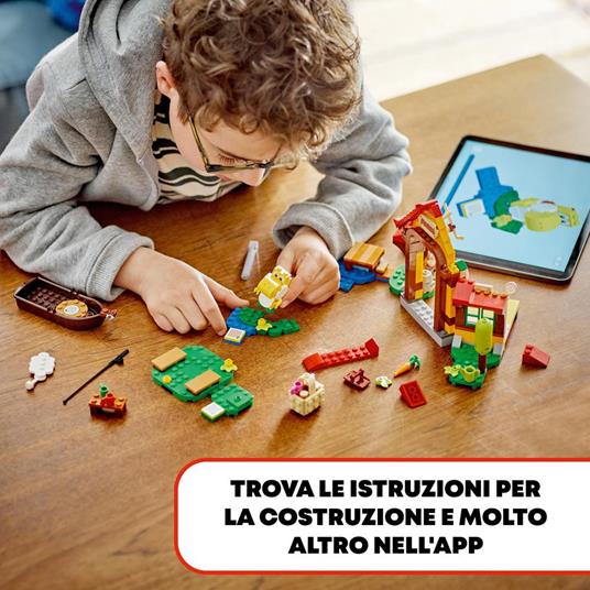 LEGO Super Mario 71422 Pack di Espansione Picnic alla Casa di Mario con Figura di Yoshi Giallo, Idea Regalo Bambini 6+ Anni - 7