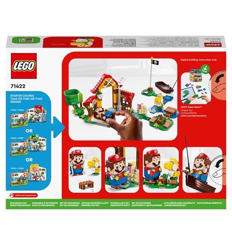 LEGO Super Mario 71422 Pack di Espansione Picnic alla Casa di Mario con Figura di Yoshi Giallo, Idea Regalo Bambini 6+ Anni - 9