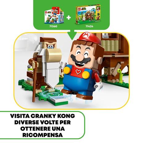 LEGO Super Mario 71424 Pack di Espansione Casa sull'Albero di Donkey Kong, Giochi per Bambini e Bambine 8+ con 2 Personaggi - 4