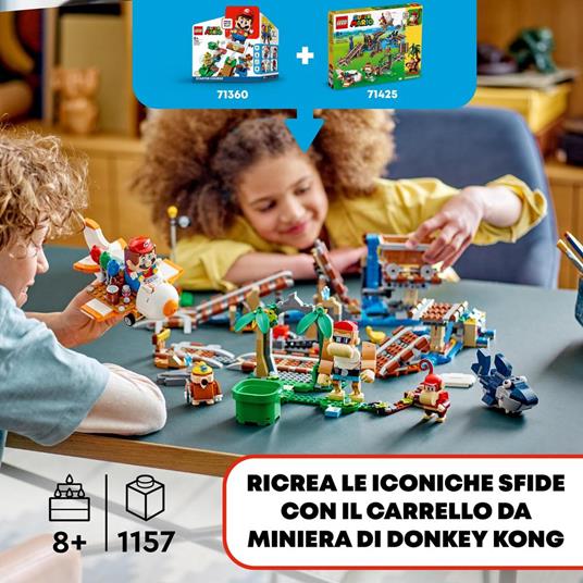 LEGO Super Mario 71425 Pack di Espansione Corsa nella Miniera di Diddy Kong, Aereo Giocattolo e 4 Personaggi - 2