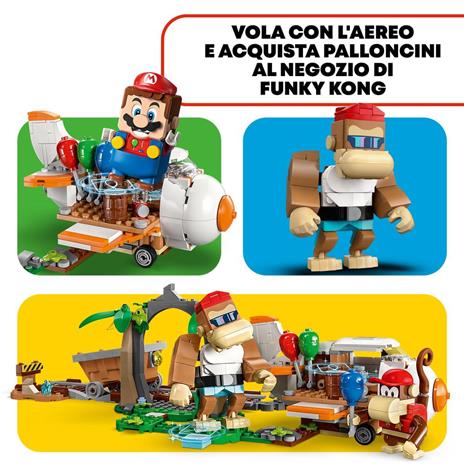 LEGO Super Mario 71425 Pack di Espansione Corsa nella Miniera di Diddy Kong, Aereo Giocattolo e 4 Personaggi - 5