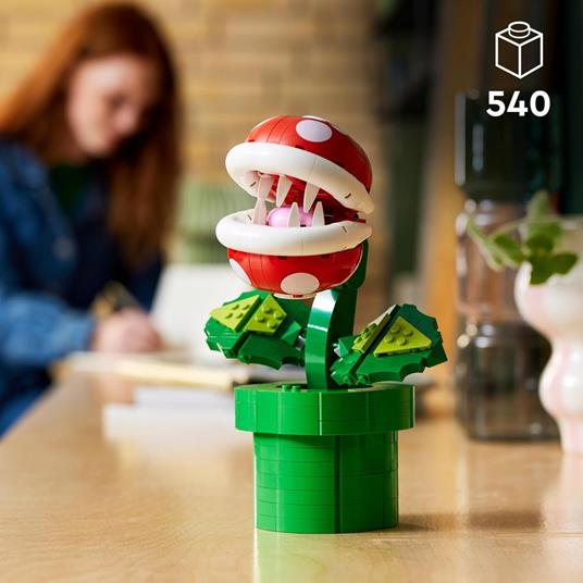 LEGO Super Mario 71426 Pianta Piranha, Personaggio Snodabile con Tubo e 2 Monete, Kit Modellismo per Adulti, Idea Regalo - 3