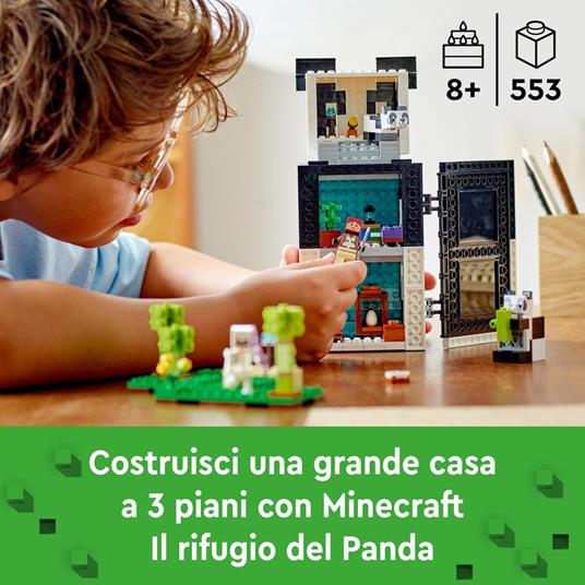 LEGO Minecraft 21245 Il Rifugio del Panda, Modellino da Costruire di Casa Giocattolo, Giochi per Bambini, Idea Regalo - 2