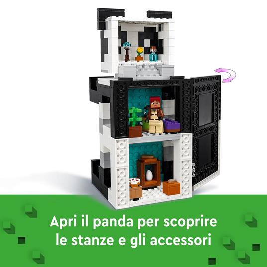 LEGO Minecraft 21245 Il Rifugio del Panda, Modellino da Costruire di Casa Giocattolo, Giochi per Bambini, Idea Regalo - 4