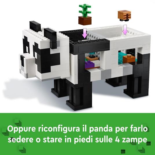 LEGO Minecraft 21245 Il Rifugio del Panda, Modellino da Costruire di Casa Giocattolo, Giochi per Bambini, Idea Regalo - 6