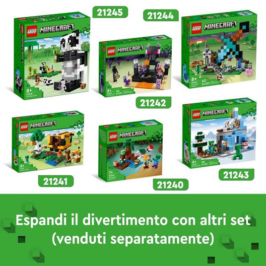 LEGO Minecraft 21245 Il Rifugio del Panda, Modellino da Costruire di Casa Giocattolo, Giochi per Bambini, Idea Regalo - 10