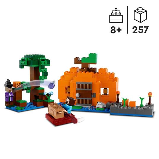 LEGO Minecraft 21248 La Fattoria delle Zucche Casa Giocattolo Costruibile Giocattoli d'Azione Regalo per Bambini e Ragazzi - 3