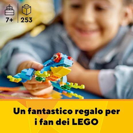 LEGO Creator 31136 Pappagallo Esotico, Set 3 in 1 con Pesce e Rana, Animali Giocattolo, Giochi Creativi per Bambini da 7 Anni - 2