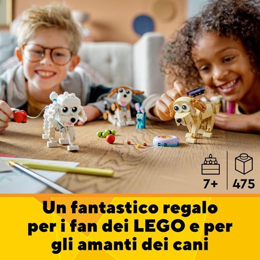 LEGO Creator 31137 Adorabili Cagnolini, Set 3 in 1 con Bassotto, Carlino, Barboncino e altri Animali Giocattolo da Costruire - 2