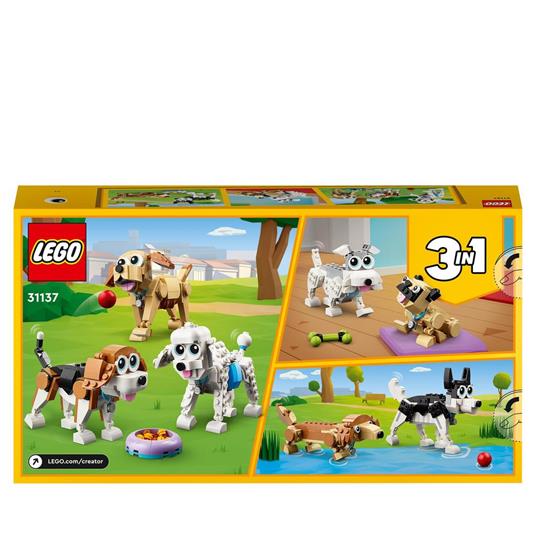 LEGO Creator 31137 Adorabili Cagnolini, Set 3 in 1 con Bassotto, Carlino, Barboncino e altri Animali Giocattolo da Costruire - 7