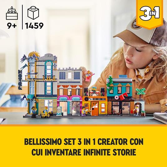 LEGO Creator 3in1 31141 Strada Principale Grattacielo Art Déco o Strada del Mercato Kit Modellismo per Costruzioni Creative - 2