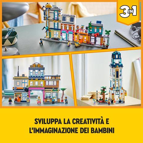 LEGO Creator 3in1 31141 Strada Principale Grattacielo Art Déco o Strada del Mercato Kit Modellismo per Costruzioni Creative - 6