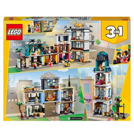 LEGO Creator 3in1 31141 Strada Principale Grattacielo Art Déco o Strada del Mercato Kit Modellismo per Costruzioni Creative - 8