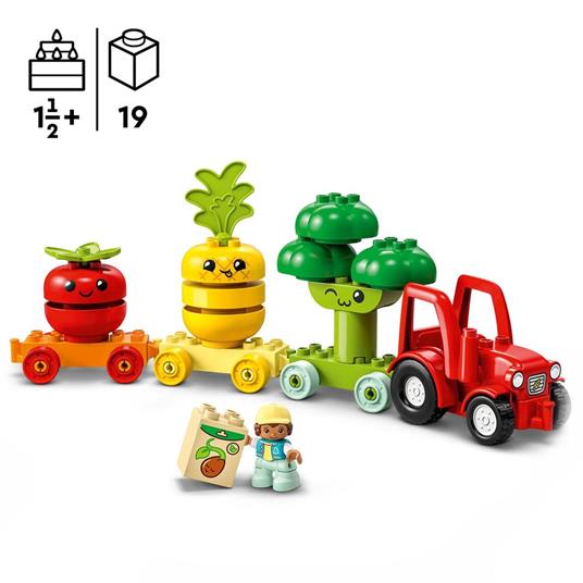 LEGO DUPLO My First 10982 Il Trattore di Frutta e Verdura, Gioco Impilabile per Bambini da 1,5 a 3 Anni, Giochi Educativi - 3