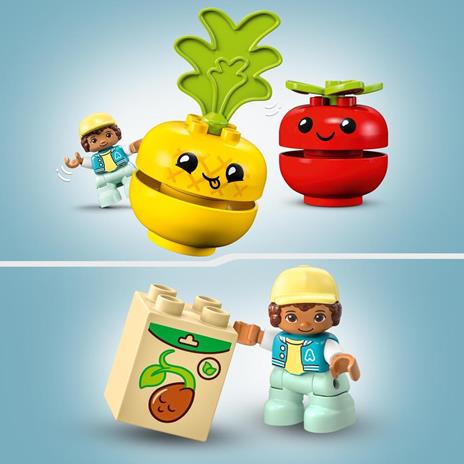 LEGO DUPLO My First 10982 Il Trattore di Frutta e Verdura, Gioco Impilabile per Bambini da 1,5 a 3 Anni, Giochi Educativi - 5