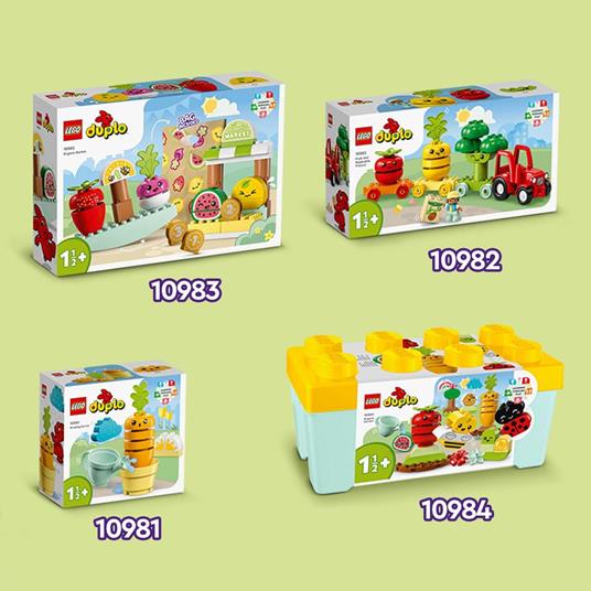 LEGO DUPLO My First 10982 Il Trattore di Frutta e Verdura, Gioco Impilabile per Bambini da 1,5 a 3 Anni, Giochi Educativi - 6
