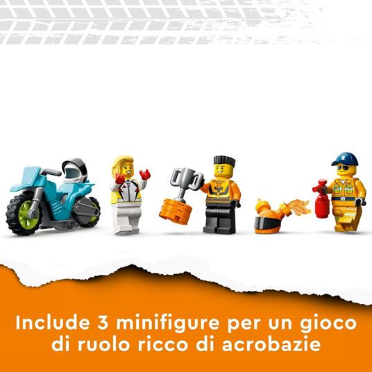 LEGO City Stuntz 60357 Stunt Truck: Sfida dellAnello di Fuoco, Moto Giocattolo Carica e Vai, Regalo Divertente per Bambini - 6