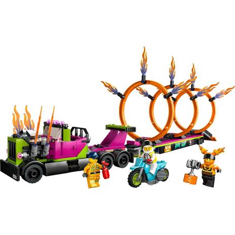LEGO City Stuntz 60357 Stunt Truck: Sfida dellAnello di Fuoco, Moto Giocattolo Carica e Vai, Regalo Divertente per Bambini - 8