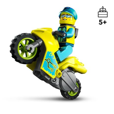 LEGO City Stuntz 60358 Cyber Stunt Bike, Moto Giocattolo Carica e Vai per Salti e Acrobazie, Giochi per Bambini dai 5 Anni - 3