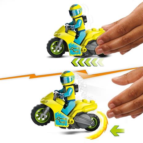 LEGO City Stuntz 60358 Cyber Stunt Bike, Moto Giocattolo Carica e Vai per Salti e Acrobazie, Giochi per Bambini dai 5 Anni - 4