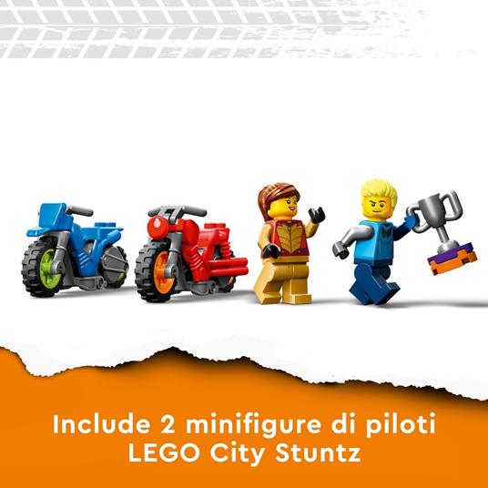 LEGO City Stuntz 60360 Sfida Acrobatica: Anelli Rotanti, Gare per 1 o 2 Giocatori con Moto Giocattolo, Giochi per Bambini - 6