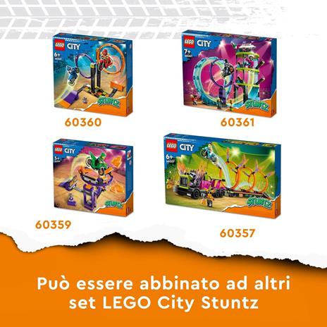 LEGO City Stuntz 60360 Sfida Acrobatica: Anelli Rotanti, Gare per 1 o 2 Giocatori con Moto Giocattolo, Giochi per Bambini - 7